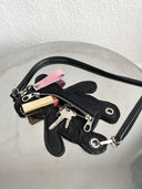 Bären-Geldbörse aus schwarzem Leder