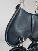 Icon Boob Bag Black Leather