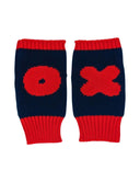 XO Wrist Warmers Dark Blue / Red