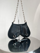 Icon Boob Bag Black Leather