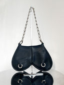 Icon Boob Bag Black Leather