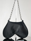 Icon Boob Bag Black Leather