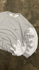 Upcycled 1990S vintage NIKE sweatshirt Grey White