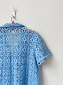 Beth Blouse - Blue Lace Check