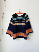 Blanket Sweater - Navy Stripe