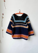 Blanket Sweater - Navy Stripe