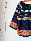 Blanket Sweater - Navy Stripe
