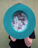 Emerald Velvet Canotier