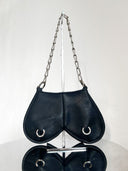Icon Boob Bag Black Leather