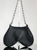 Icon Boob Bag Black Leather