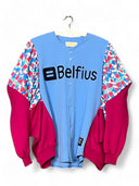 Turquoise Alaska Upcycled Jacket with Puffy Sleeves