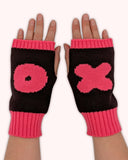 XO Wrist Warmers Aubergine / Pink