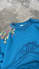 Upcycled 2000S Vintage NIKE Sweatshirt Turquoise