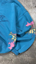 Upcycled 2000S Vintage NIKE Sweatshirt Turquoise