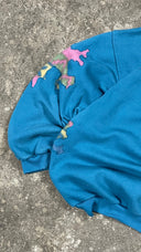 Upcycled 2000S Vintage NIKE Sweatshirt Turquoise